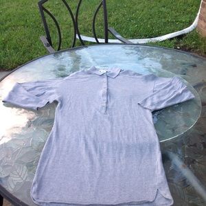 Lacoste Mens long sleeve dove grey polo size 36